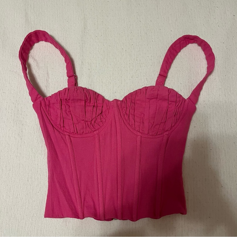 NWOT Princess Polly Women's Pink Corset Bustier Top